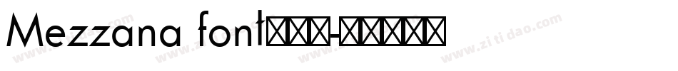 Mezzana font手机版字体转换
